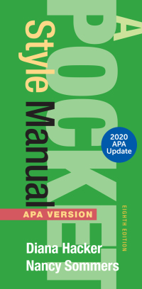 Cover image: A Pocket Style Manual, APA Version, 2020 Update 8th edition 9781319360092