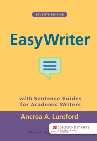 Cover image: EasyWriter with Sentence Guides for Academic Writers, National Custom, Seventh Edition 7th edition 1319149502