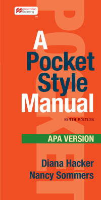 Cover image: A Pocket Style Manual, APA Version 9th edition 9781319244231
