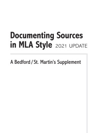 Cover image: Documenting Sources in MLA Style: 2021 Update 2nd edition 9781319437435