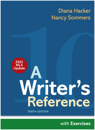 Cover image: A Writer's Reference with Exercises, with 2021 MLA Update 10th edition 9781319455118