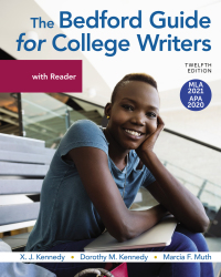 Cover image: The Bedford Guide for College Writers with Reader, with 2020 APA and 2021 MLA Update 12th edition 9781319457051