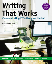 Cover image: Writing That Works: Communicating Effectively on the Job with 2020 APA and 2021 MLA Updates 13th edition 9781319459673