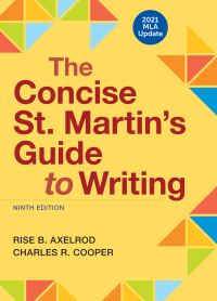Cover image: The Concise St. Martin's Guide to Writing with 2021 MLA Update 9th edition 9781319463182