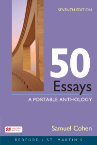 Cover image: 50 Essays 7th edition 9781319331658