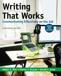 表紙画像: Writing That Works: Communicating Effectively on the Job with 2020 APA Updat 13th edition 9781319361525