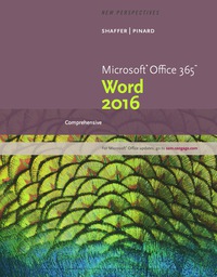 Cover image: New Perspectives Microsoft Office 365 & Word 2016: Comprehensive 1st edition 9781337511247