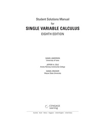 Cover image: Student Solutions Manual, Chapters 1-11 for Stewart's Single Variable Calculus 8th edition 9781305271814