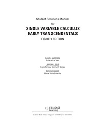 Cover image: Student Solutions Manual for Stewart's Single Variable Calculus: Early Transcendentals 8th edition 9780176907228