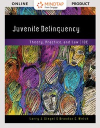 Cover image: MindTap Criminal Justice for Siegel/Welsh's Juvenile Delinquency: Theory, Practice, and Law 13th edition 9781337092449