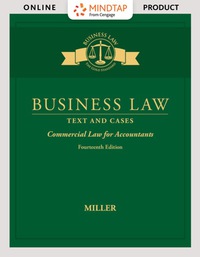 Cover image: MindTap Business Law for Miller's Business Law: Text & Cases - Commercial Law for Accountants, 14th Edition, [Instant Access], 1 term (6 months) 14th edition 9781337105569