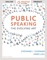 Cover image: MindTap Speech for Coopman/Lull's Public Speaking: The Evolving Art) 4th edition 9781337109567