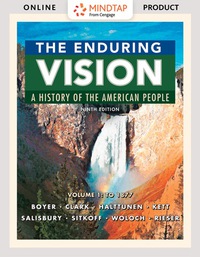 Cover image: MindTap History for Boyer/Clark/Halttunen/Kett/Salisbury/Sitkoff/Woloch/Rieser’s The Enduring Vision: A History of the American People, Volume I: To 1877, 9th Edition, [Instant Access], 1 term (6 months) 9th edition 9781337111294