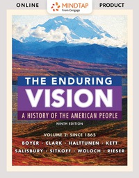 Cover image: MindTap History for Boyer/Clark/Halttunen/Kett/Salisbury/Sitkoff/Woloch/Rieser’s The Enduring Vision:A History of the American People, Volume II: Since 1865, 9th Edition, [Instant Access], 1 term (6 months) 9th edition 9781337113816