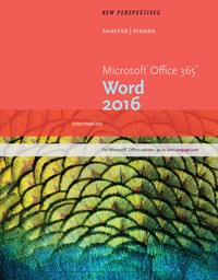 Cover image: New Perspectives Microsoft Office 365 & Word 2016 1st edition 9781337508957