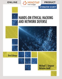 Cover image: MindTap Information Security for Simpson/Antill’s Hands-On Ethical Hacking and Network Defense 3rd edition 9781337271745