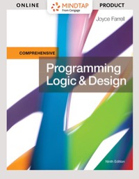 Cover image: MindTap Programming for Farrell's Programming Logic and Design 9th edition 9781337274623