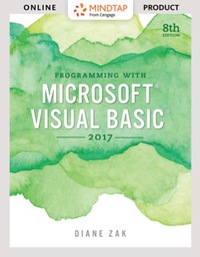 Cover image: MindTap Programming for Zak's Programming with Microsoft Visual Basic 2017, 8th Edition [Instant Access], 1 term (6 months) 8th edition 9781337279017
