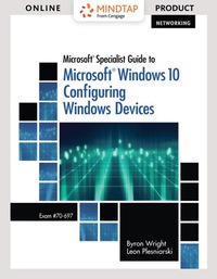 Cover image: MindTap Networking for Wright/Plesniarski's Microsoft Specialist Guide to Microsoft Windows 10 (Exam 70-697, Configuring Windows Devices) 1st edition 9781337282239