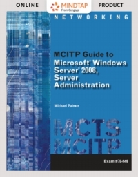 Cover image: MindTap Networking Lab, 1 term (6 months) Instant Access for Palmer's MCITP Guide to Microsoft Windows Server 2008, Server Administration, Exam #70-646 via Live Virtual Machine Labs 1st edition 9781337393430