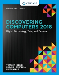 Cover image: Discovering Computers ©2018: Digital Technology, Data, and Devices 1st edition 9781337285100