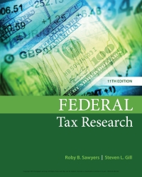 Imagen de portada: Federal Tax Research 11th edition 9781337282987
