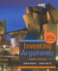 Cover image: Inventing Arguments, 2016 MLA Update 4th edition 9781337519298