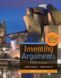 Cover image: Inventing Arguments Brief Edition, 2016 MLA Update 4th edition 9781337486149