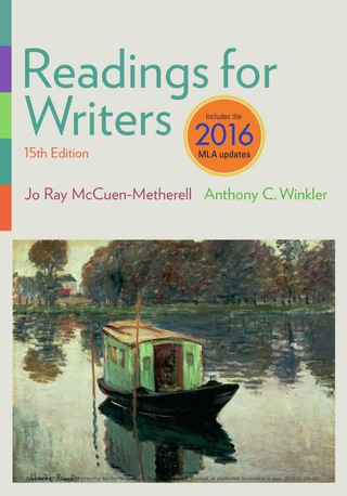 Cover image: Readings for Writers, 2016 MLA Update 15th edition 9781337281041