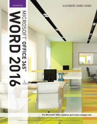 Cover image: Illustrated Course Guide: Microsoft® Office 365 & Word 2016: Advanced 1st edition 9781337527811
