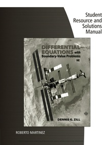 Cover image: Student Solutions Manual for Zill's Differential Equations with Boundary-Value Problems 9th edition 9781305965812