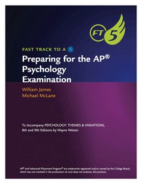 Cover image: Psychology: Themes and Variations, 9th: Fast Track to a 5 AP Test Prep Workbook 9th edition 9781111837525