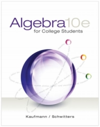 Cover image: WebAssign for Kaufmann/Schwitters' Algebra for College Students, 10th Edition [Instant Access], Single-Term 10th edition 9781337766784