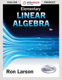 Cover image: WebAssign for Larson's Elementary Linear Algebra 8th edition 9781337652247
