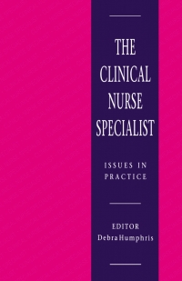 Imagen de portada: The Clinical Nurse Specialist 1st edition 9780333594667