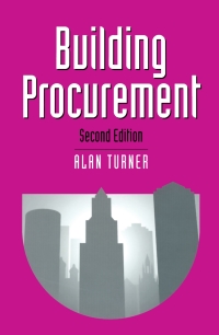 Imagen de portada: Building Procurement 2nd edition 9780333688090