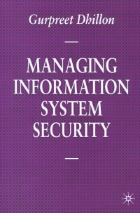 Imagen de portada: Managing Information System Security 1st edition 9780333692608