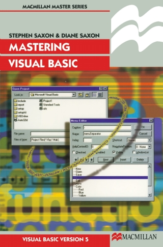 Imagen de portada: Mastering Visual Basic 1st edition 9780333695999