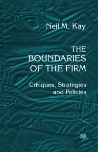 Omslagafbeelding: The Boundaries of the Firm 9780333719015