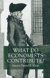 Omslagafbeelding: What Do Economists Contribute? 9780333739624