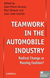 Cover image: Teamwork in the Automobile Industry 9780333744826