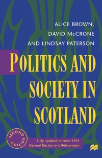 表紙画像: Politics and Society in Scotland 2nd edition 9780333747087