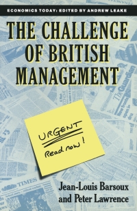 Titelbild: The Challenge of British Management 1st edition 9780333534861