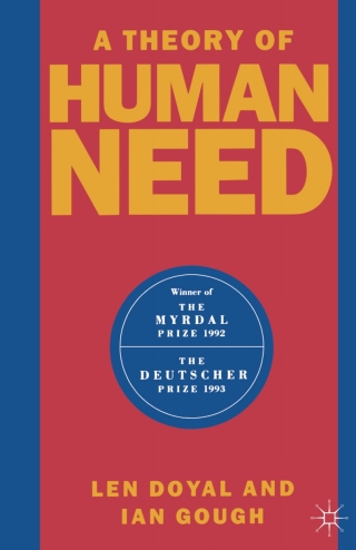 Cover image: A Theory of Human Need 1st edition 9780333383254