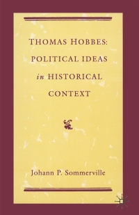 صورة الغلاف: Thomas Hobbes 1st edition 9780333495988