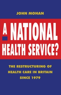 Omslagafbeelding: A National Health Service? 1st edition 9780333578315