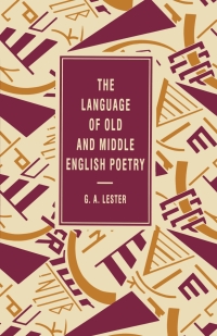 Cover image: The Language of Old and Middle English Poetry 1st edition 9780333488478
