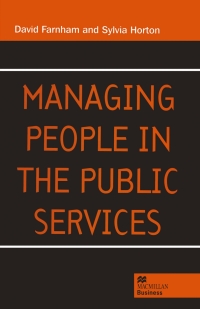Cover image: Managing People in the Public Services 1st edition 9780333630457