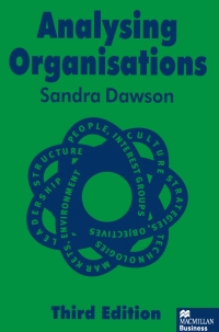 Cover image: Analysing Organisations 3rd edition 9780333660959