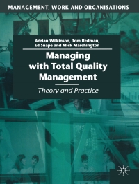 Immagine di copertina: Managing with Total Quality Management 1st edition 9780333620076